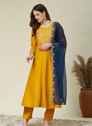 Looking These Suit in Fine Colored Pair With Bottom And Dupatta.These Top Are C P Vichitra And Bottom Are Fabricated On C P Vichitra Pair With Organza Dupatta.Its Beautified With Designer Embroidery Work.