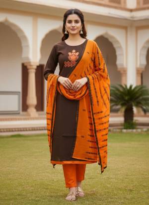 Garb These Disigner Suit in Fine Colored Pair With Bottom And Dupatta.These Top Are Modal Chanderi And Dupatta Are Fabricated On Nazmin Pair With Cotton Bottom.Its Beautified With Designer Embroidery Work.