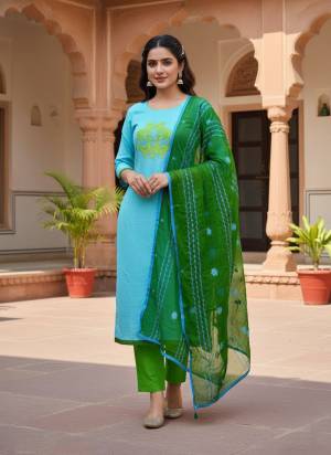 Garb These Disigner Suit in Fine Colored Pair With Bottom And Dupatta.These Top Are Modal Chanderi And Dupatta Are Fabricated On Nazmin Pair With Cotton Bottom.Its Beautified With Designer Embroidery Work.
