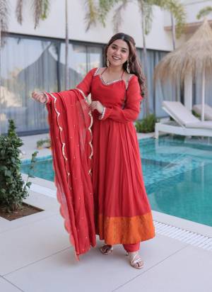 Attactive These Beautiful Looking Readymade Suit With Dupatta.These Top And Dupatta Are Mul Chanderi And Bottom is Fabricated On Roman Silk.Its Beautified With Woven Designer With Mirror Lace Work.
