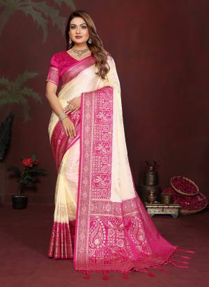 Garb These Festive Party Wear Saree in Fine Colored.These Saree And Blouse is Fabricated On Satin Silk.Its Beautified With Woven Jari Designer.