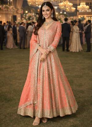 Attractive These Party Wear Anarkali Suit in Fine Colored Pair With Dupatta.These Top Are Chinon And Dupatta Are Fabricated On Chinon Pair.Its Beautified With Designer Heavy Embroidery Work.