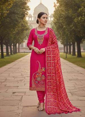 Looking These Disigner Suit in Fine Colored Pair With Bottom And Dupatta.These Top Are Banarasi Silk And Dupatta Are Fabricated On Chinon Pair With Santoon Bottom.Its Beautified With Woven Meenakari Designer With Printed Dupatta.