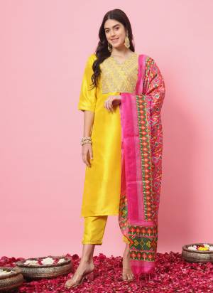 Garb These Beautiful Readymade Suits With Dupatta.These Suit is Fabricated On Top Are Silk Blend And Bottom Are Silk Blend And Tussar Silk Dupatta .Its Beautified With Designer Embroidery Work.