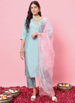 Garb These Beautiful Readymade Suits With Dupatta.These Suit is Fabricated On Top Are Silk Blend And Bottom Are Silk Blend And Tussar Silk Dupatta .Its Beautified With Designer Embroidery Work.