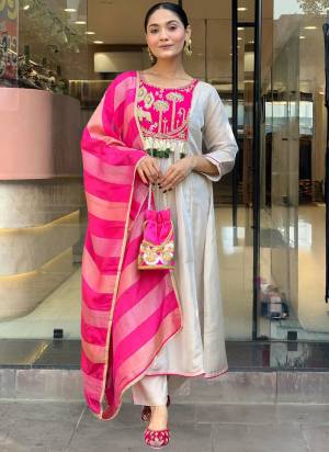 Looking These Suit in Fine Colored Pair With Bottom And Dupatta.These Top Are Silk And Bottom Are Fabricated On Silk Pair With Jacquard Silk Dupatta.Its Beautified With Designer Embroidery Work.