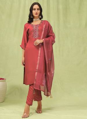 Attractive These Beautiful Readymade Suits With Dupatta.These Suit is Fabricated On Top Are Viscose Raman Silk And Bottom Are Viscose Roman Silk And Organza Dupatta .Its Beautified With Designer Embroidery Work.