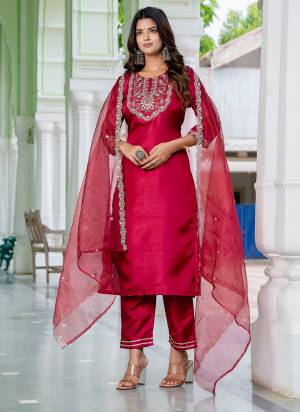 Looking These Beautiful Readymade Suits With Dupatta.These Suit is Fabricated On Top Are Silk Blend And Bottom Are Silk Blend And Silk Dupatta .Its Beautified With Designer Embroidery Work.