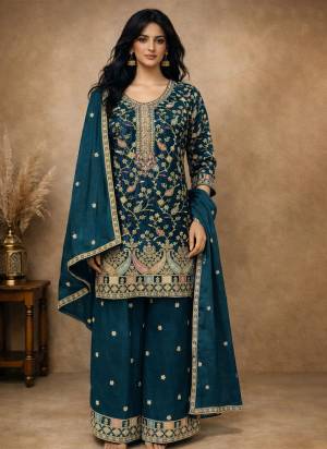 Looking These Party Wear Free Size Stitched Plazzo Suit in Fine Colored Pair With Dupatta.These Top And Bottom Are Chinon And Dupatta Are Chinon And Pair With Santoon Inner.Its Beautified With Designer With Multy Thread,Jari Embroidery Work.