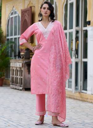 Attractive These Beautiful Readymade Suits With Dupatta.These Suit is Fabricated On Top Are Silk Blend And Bottom Are Silk Blend And Chanderi Dupatta .Its Beautified With Designer Embroidery Work.