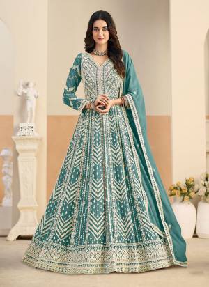 Looking These Beautiful Party Wear Fine Color Anarkali Suits.These Top Are Faux Georgette And Dupatta Are Faux Georgette And Bottom Santoon Fabricated.Its Beautified With Heavy Designer Embroidery Work.