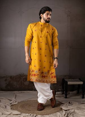 For A festive And Party Wear,Attractive These Readymade Kurta With Payjama in Fine Colored.These Kurta is Fabricated On Silk And Art Silk Bottom With Designer Embroidery Work.Buy Now.