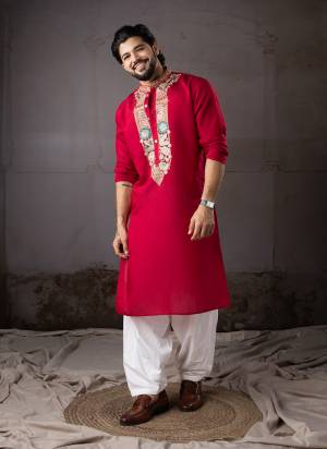For A festive And Party Wear,Attractive These Readymade Kurta With Payjama in Fine Colored.These Kurta is Fabricated On Silk And Art Silk Bottom With Designer Embroidery Work.Buy Now.
