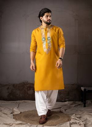 For A festive And Party Wear,Attractive These Readymade Kurta With Payjama in Fine Colored.These Kurta is Fabricated On Silk And Art Silk Bottom With Designer Embroidery Work.Buy Now.