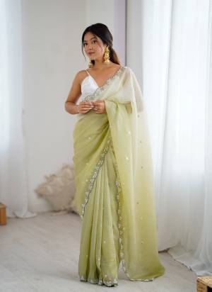 Looking These Party Wear Saree in Fine Sheded Colored.These Saree Are Chiffon Crush And Blouse is Ultra Satin Fabricated.Its Beautified With Sheded Color With Designer Sequance,Moti Cut Dana Work.