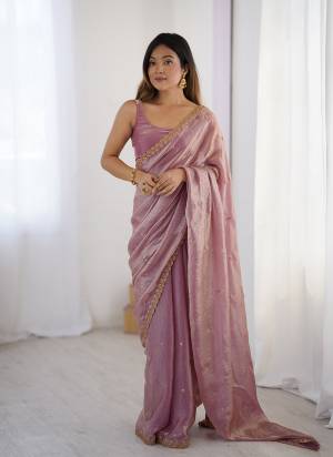 Garb These Party Wear Saree in Fine Colored.These Saree Are Fendy Satin And Blouse is Fendy Satin Fabricated.Its Beautified With Designer Sequance Embroidery Cut Work.