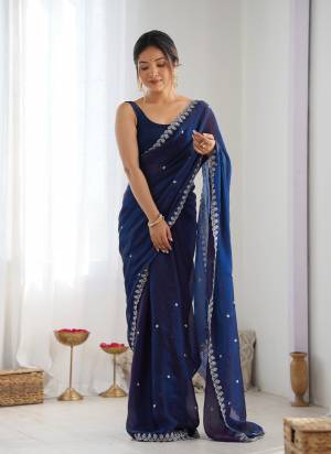 Garb These Party Wear Saree in Fine Colored.These Saree Are Fendy Satin And Blouse is Fendy Satin Fabricated.Its Beautified With Designer Sequance Embroidery Cut Work.