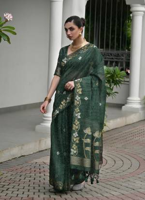 Attactive These Festive Wear Saree in Fine Colored.These Saree And Blouse is Fabricated On Jute Linen Silk.Its Beautified With Weaving Rich Jari Designer.