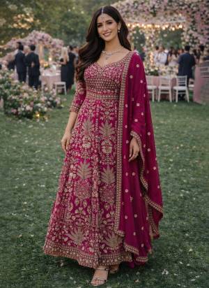  Looking These Party Wear Suit in Fine Colored Pair Anarkali With Dupatta.These Top And Dupatta Are Georgette Fabricated.Its Beautified With Designer Heavy Embroidery Work.