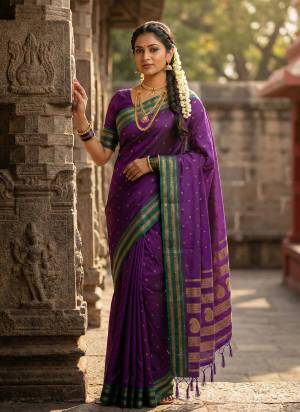 Garb These Fastive And Party Wear Saree in Fine Colored.These Saree And Blouse is Fabricated On Soft Silk.Its Beautified With Woven Jari Designer.