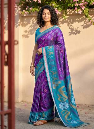 Looking These Fastive And Party Wear Saree in Fine Colored.These Saree And Blouse is Fabricated On Pochampalli Silk.Its Beautified With Woven Jari Designer.