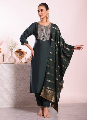 Garb These Suit in Fine Colored Pair With Bottom And Dupatta.These Top Are Poly Silk And Bottom Are Fabricated On Poly Silk Pair With Banarasi Dupatta.Its Beautified With Designer Embroidery Work.