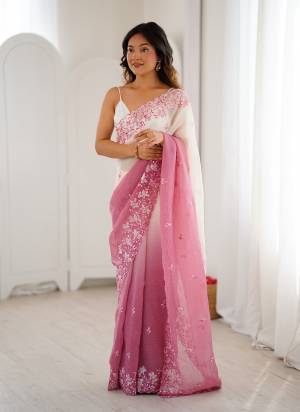 Attractive These Fancy Party Wear Saree in Fine Pedding  Colored.These Saree Are Crunchy And Blouse is Satin Silk Fabricated.Its Beautified With Peding Color,Designer Sequance Embroidery Work.