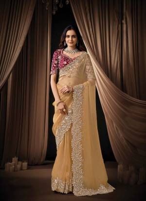 Look Attractive These Designer Party Wear Fancy Saree in Fine Colored.These Saree Are Organza Tissue And Blouse Viscose Velvet Satin is Fabricated.Its Beautified Fancy Sequance Embroidery,Pearl Hand Work.
