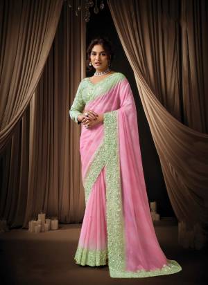 Look Attractive These Designer Party Wear Fancy Saree in Fine Colored.These Saree Are Soft Georgette And Blouse Milky Satin is Fabricated.Its Beautified Fancy Sequance Embroidery,Pearl Hand Work.
