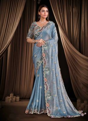 Look Attractive These Designer Party Wear Fancy Saree in Fine Colored.These Saree Are Two Tone Satin Silk And Blouse Japan Satin is Fabricated.Its Beautified Fancy Sequance Embroidery,Pearl Hand Work.