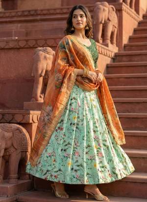 For A Fancy Designer Look,Grab These Lehenga Choli With Dupatta in Fine Colored.These Lehenga Are Satin Silk And Choli Are Art Silk And Dupatta Are Fabricated On Chinon Pair.Its Beautified With Designer Digital Printed With Embroidery Work Blouse.