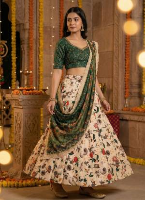 For A Fancy Designer Look,Grab These Lehenga Choli With Dupatta in Fine Colored.These Lehenga Are Satin Silk And Choli Are Art Silk And Dupatta Are Fabricated On Chinon Pair.Its Beautified With Designer Digital Printed With Embroidery Work Blouse.