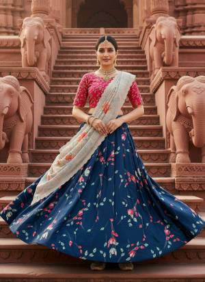 For A Fancy Designer Look,Grab These Lehenga Choli With Dupatta in Fine Colored.These Lehenga Are Satin Silk And Choli Are Art Silk And Dupatta Are Fabricated On Chinon Pair.Its Beautified With Designer Digital Printed With Embroidery Work Blouse.