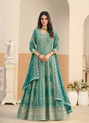 Looking These Beautiful Party Wear Fine Color Anarkali Suits.These Top Are Faux Georgette And Dupatta Are Faux Georgette And Bottom Santoon Fabricated.Its Beautified With Heavy Designer Embroidery Work.