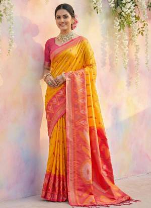 Attractive These Fastive And Party Wear Saree in Fine Colored.These Saree And Blouse is Fabricated On Soft Silk.Its Beautified With Weaving Designer.
