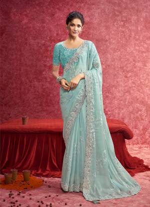 Looking These Fastival Wear Designer Saree in Fine Colored.These Saree Are Galaxy And Blouse is Fabricated On Silk.Its Beautified With Designer Heavy Embroidery Work.