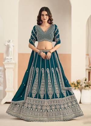 For A Designer Look,Grab These Party Wear Lehenga Choli in Fine Colored.These Lehenga And Blouse Are Fabricated On Foux Georgette Pair With Foux Georgette Dupatta.Its Beautified With Designer Embroidery Work.