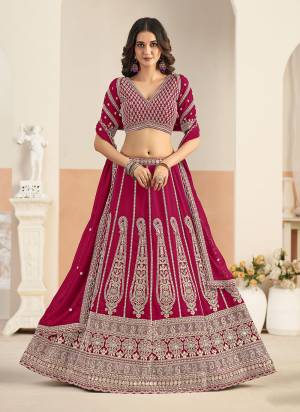 For A Designer Look,Grab These Party Wear Lehenga Choli in Fine Colored.These Lehenga And Blouse Are Fabricated On Foux Georgette Pair With Foux Georgette Dupatta.Its Beautified With Designer Embroidery Work.