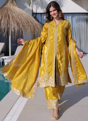 Attactive These Beautiful Looking Readymade Suit With Dupatta.These Top And Bottom Are M O Silk And Dupatta is Fabricated On M O Silk.Its Beautified With Designer Jari,Sequance Embroidery Work.