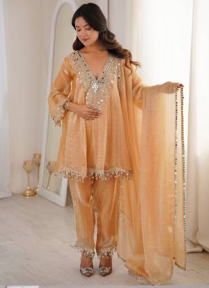 Attactive These Beautiful Looking Readymade Suit With Dupatta.These Top And Bottom Are Fendy Crush And Dupatta is Fabricated On Fendy Crush.Its Beautified With Designer Mirror,Codding Embroidery Work.