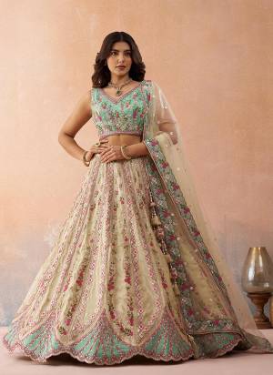 Attrective Looking This Party Wear Fine Color Fancy Heavy Designer Choli And Lahenga Fabriced On Tissue And Dupatta Net In Fabricated Beautified With Attrective Designer Sequance Embroidery,Hand Work. Buy Now.