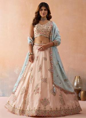 Attrective Looking This Party Wear Fine Color Fancy Heavy Designer Choli And Lahenga Fabriced On Tissue And Dupatta Tissue In Fabricated Beautified With Attrective Designer Sequance Embroidery,Hand Work. Buy Now.