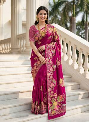 Attractive These Party Wear Saree in Fine Colored.These Saree And Blouse is Fabricated On Russian Silk.Its Beautified With Designer Floral Position Printed Work.