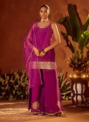 Attrective These Beautiful Looking Readymade Suits.These Top And Bottom Are Viscose Chanderi And Dupatta Are Organza Fabricated.Its Beautified  With Disigner Embroidery Work.