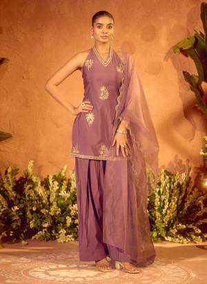 Attrective These Beautiful Looking Readymade Suits.These Top And Bottom Are Viscose Chanderi And Dupatta Are Organza Fabricated.Its Beautified  With Disigner Embroidery Work.