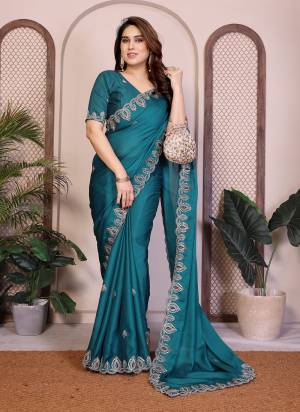 Attrective These Party Wear Saree in Fine Colored.These Saree Are Satin Chiffon And Blouse is Satin Chiffon Fabricated.Its Beautified With Designer Embroidery Cut Work.