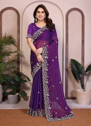 Looking These Party Wear Fancy Saree in Fine Colored.These Saree Are Fendy Chiffon And Blouse is Art Silk Fabricated.Its Beautified With Heavy Designer Embroidery Cut Work.