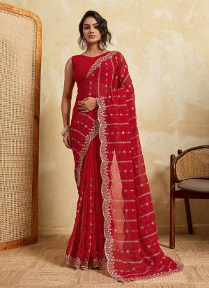 Attrective These Party Wear Saree in Fine Colored.These Saree Are Georgette And Blouse is Art Silk Fabricated.Its Beautified With Designer Embroidery Cut Work.