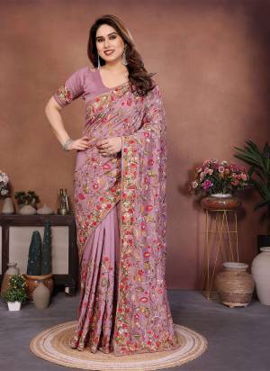 Attrective These Party Wear Saree in Fine Colored.These Saree Are Vichitra Silk And Blouse is Vichitra Silk Fabricated.Its Beautified With Designer Multy Thread Embroidery Work.