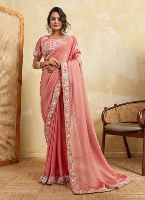 Attrective These Party Wear Saree in Fine Colored.These Saree Are Fendy Chiffon And Blouse is Fendy Chiffon Fabricated.Its Beautified With Heavy Designer Embroidery Work.